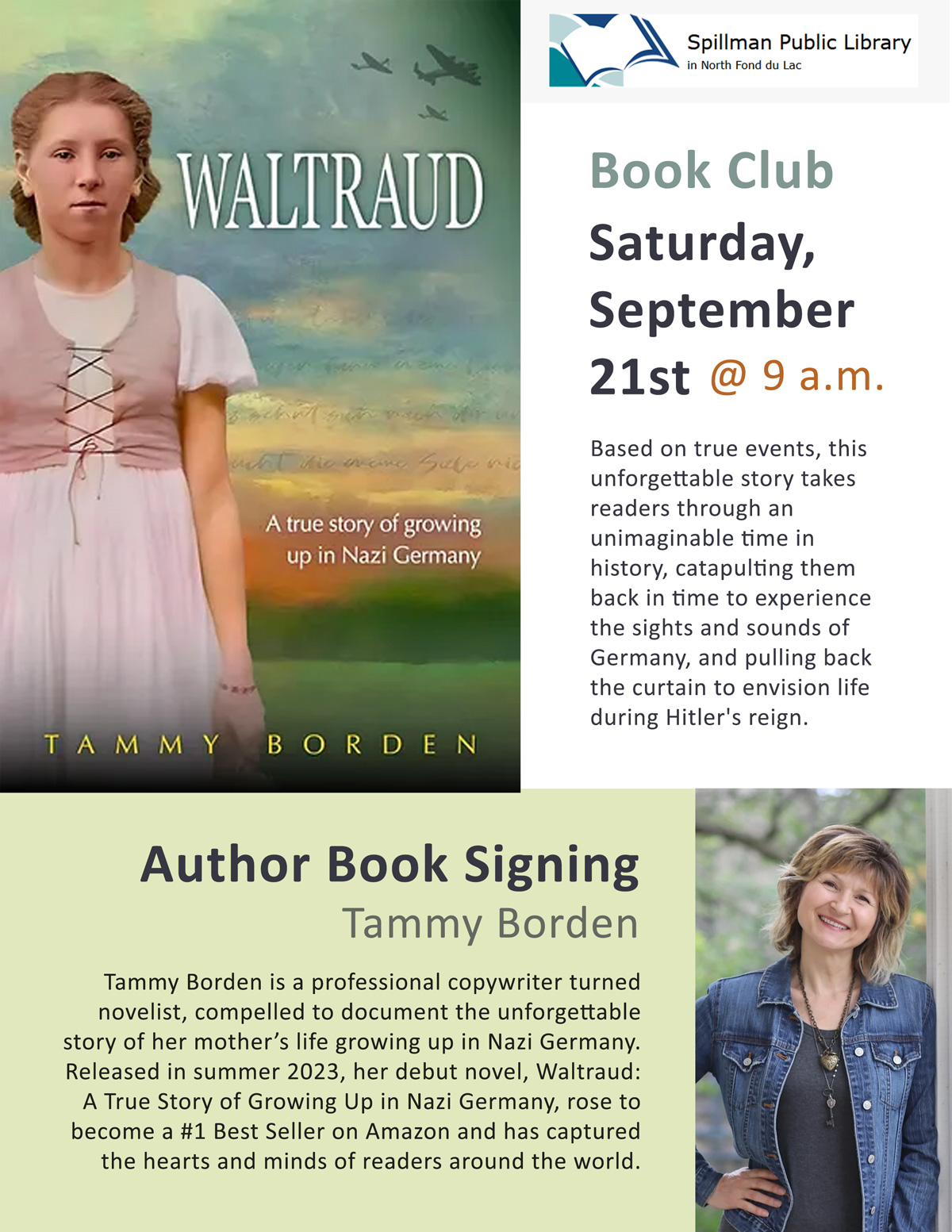 Waltraud Book Club and Book Signing | Tammy Borden